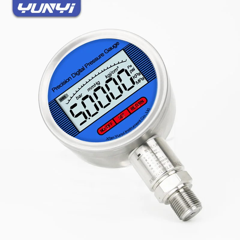 Yunyi High Precision Digital Vacuum Meter 4-20mA Digital Pressure Gauge Meter Digital Manometer Pressure Gauge 1000 bar