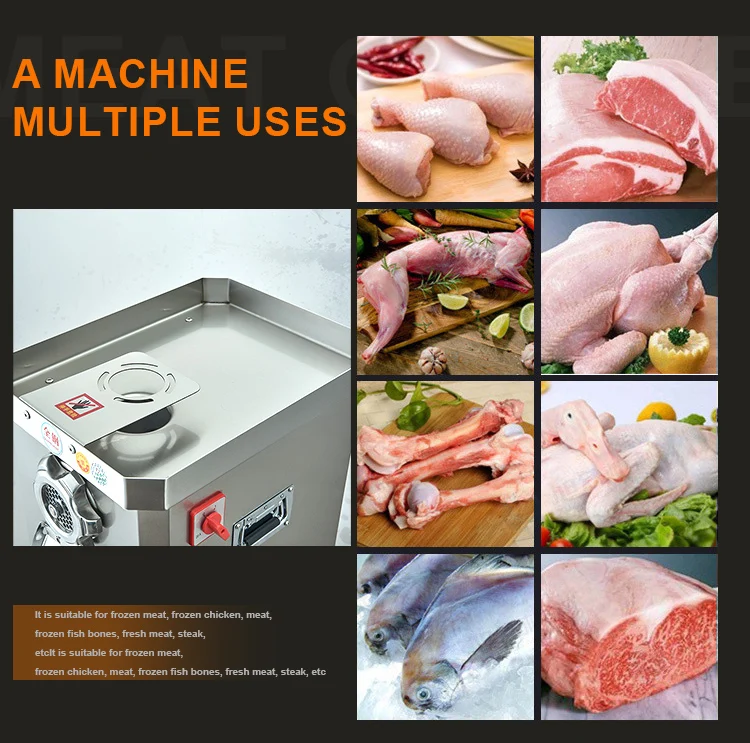 product hot sale stainless steel meat grinder china factory supply ss 201 beef mutton pork chopper electric commercial meat mincer-4