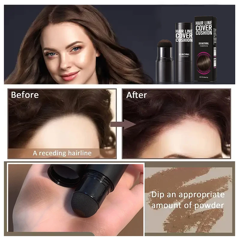 Hairline Modified Concealer Root Cover up Building Fiber Hair Root Touch up Scalp Shadow Powder for Hairline Shadow Powder