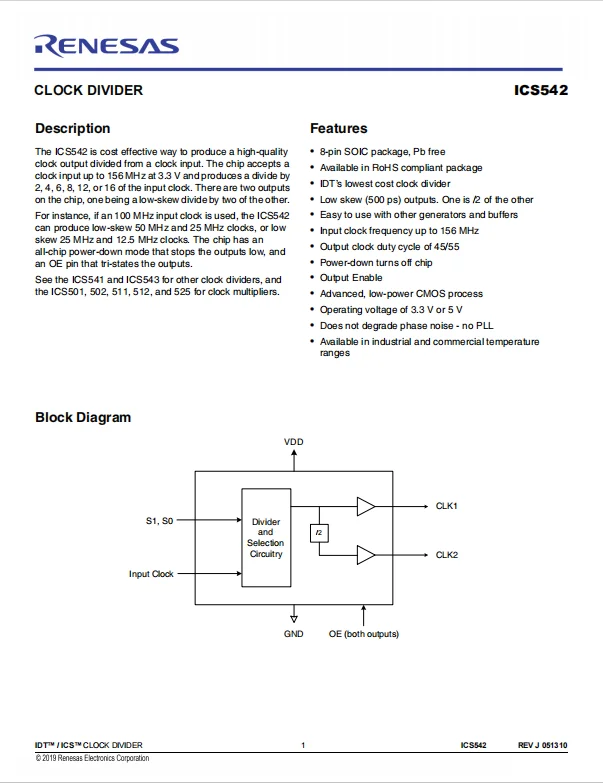 You can contact me for the best price Original ICS542MILF IC Driver DUAL 3.3V Clock Buffer 8 Pin Clock/Timing Hot sale Original