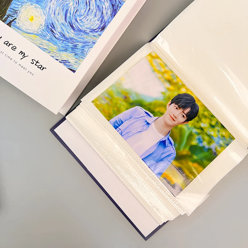 Высококачественный 6-дюймовый фотоальбом для хранения двухсторонняя внутренняя страница 1 карман коллекционная карточка и почтовая марка