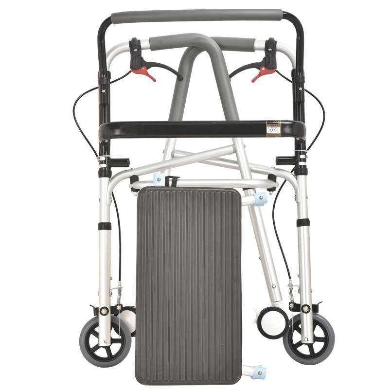 Cart Walk Aids 4 Wheel Walker Rolator, Aluminum Walker With Wheel for Elderly