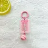 Anillo resorte rosa feliz acrílico 17 campana