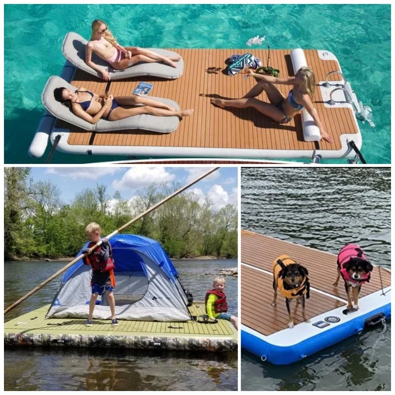 2025 New Hot Sale Inflatable Floating Dock Water Leisure Platform ...