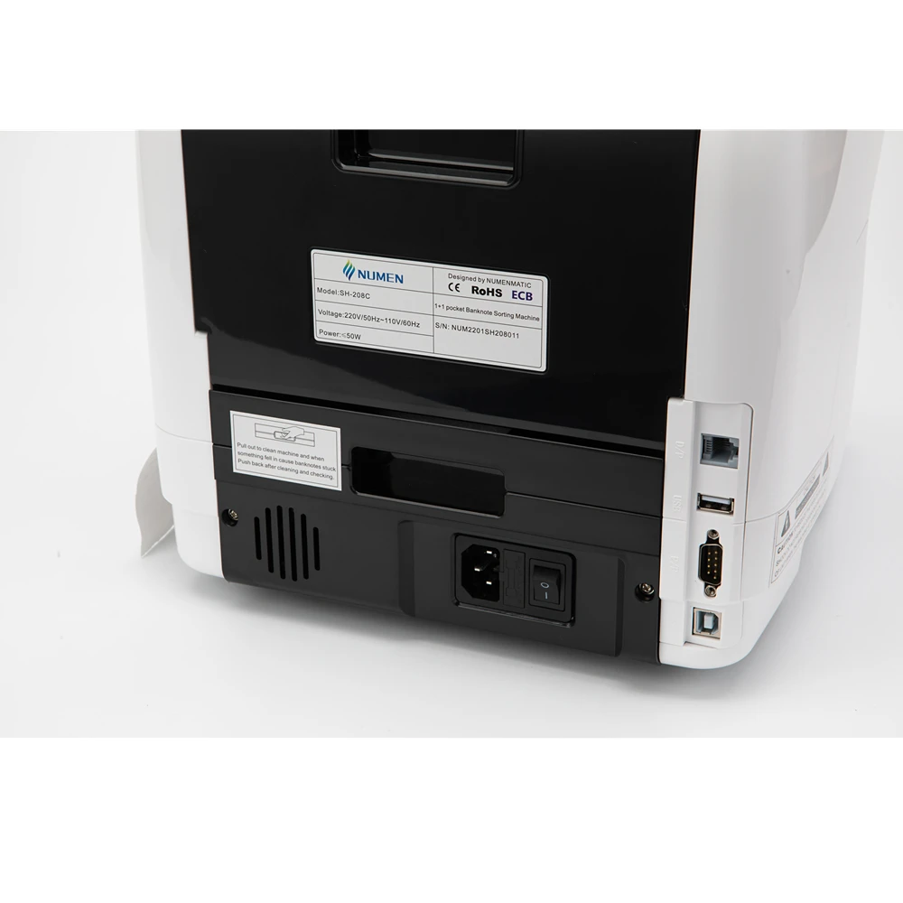 NUMEN SH-208C Double Detection Money Counting Machine Mixed Bill Counter With TFT Touch Screen
