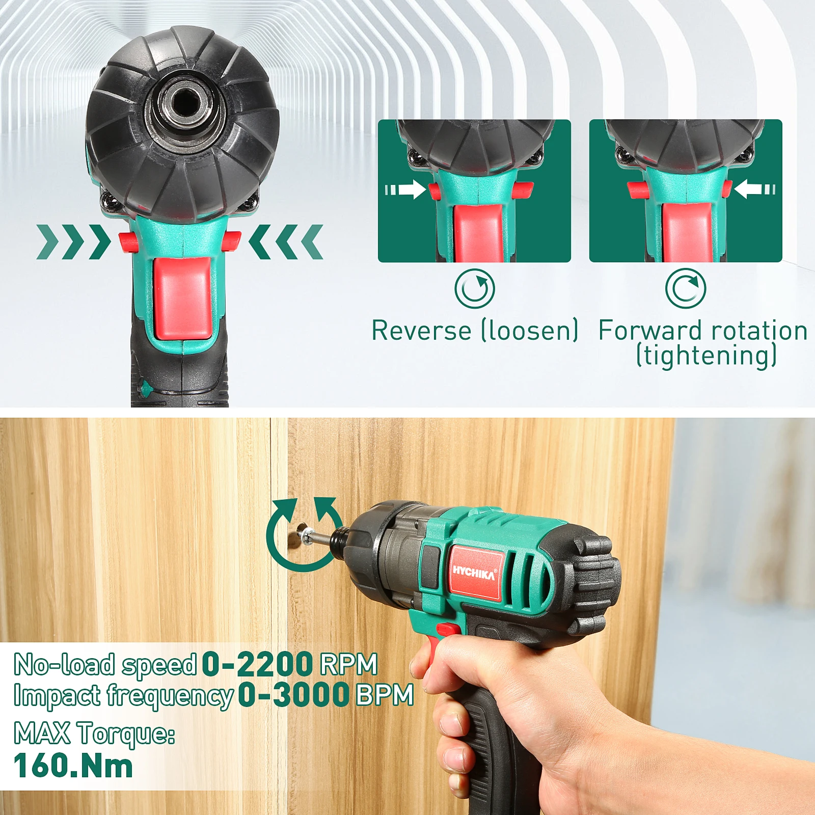 Hychika 12v 18v 3.6v Combi Impact Driver Kit Impact Drill Impact