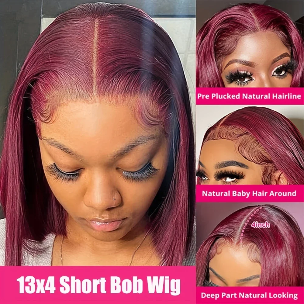99j stijle bob menselijk haar lace front pruik voor dames_voghion.com