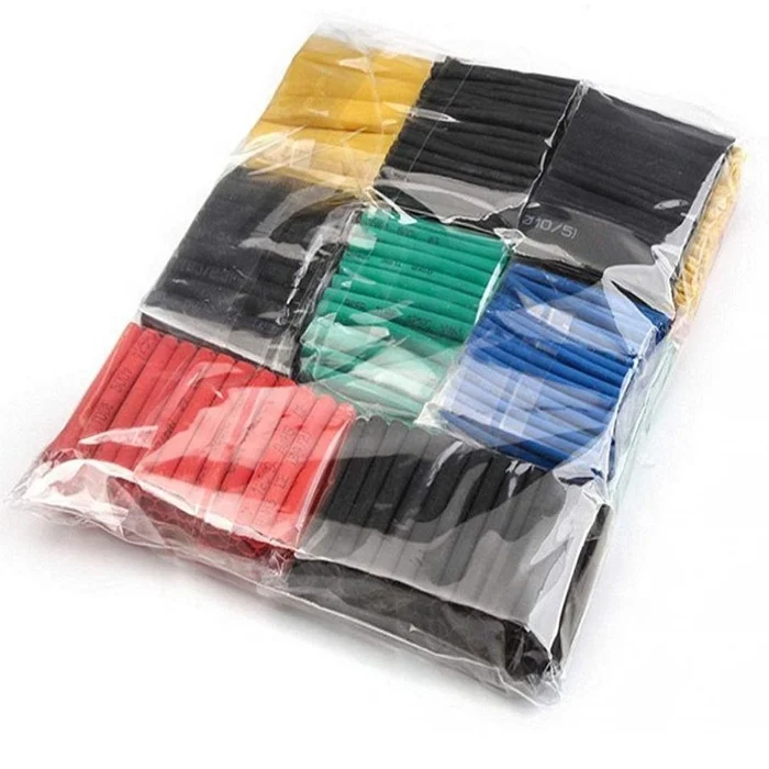 Plastic bag 164pcs/set Single Wall insulated Multi-color 125C 600V EVA Heat Shrink Tube manufacture