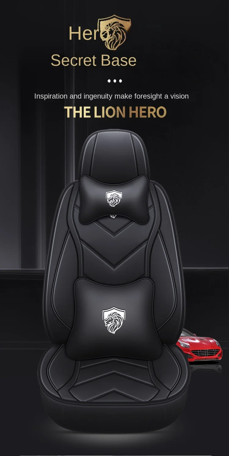 Four seasons universal full leather seat cushion cartoon seat cover five seat car cushion