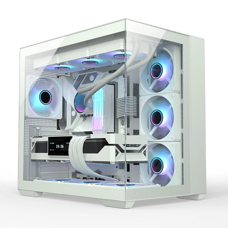 JNP-C708 White ATX/MATX Gaming PC Case - Mid Tower Design
