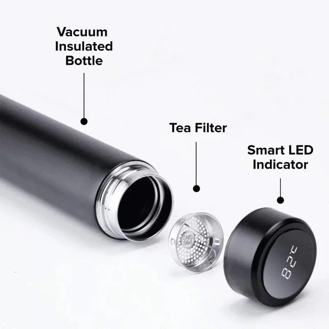 2023 Digital 500 ml Vacuum Flasks with LED Temperature Display Stainless Steel Termo Tumbler Smart Water Bottle