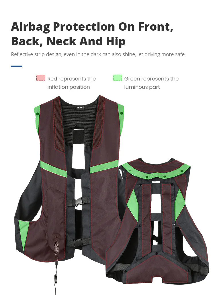 Легкий нейлоновый мотоциклетный жилет с подушкой безопасности для женщин/мужчин, прямой хвост, защитный мото стиль, надувная Спортивная одежда для гоночных команд