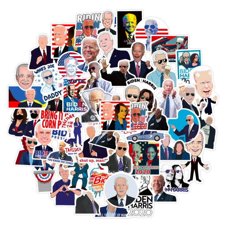 Уличная виниловая самоклеящаяся наклейка для багажа с защитой от УФ-излучения, американский президент 2020, биден-наклейка Харрис