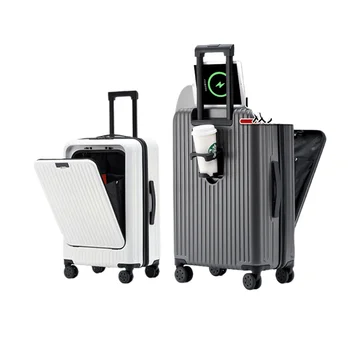 wholesale Front open Small 20 Inch Trolley Case Suitcase Portable Frosted surface Suitcase abs+pc Luggage with best price