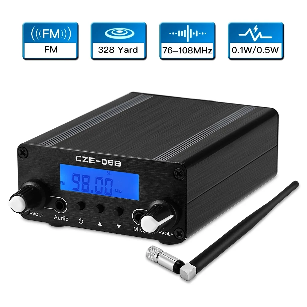 Cze-05b 0,5 W Fm Передатчик Стерео Частотной Модуляцией Регулировка Радио -  Buy Fm Transmitter For Meeting / Portable Fm Transmitter For Home / ...