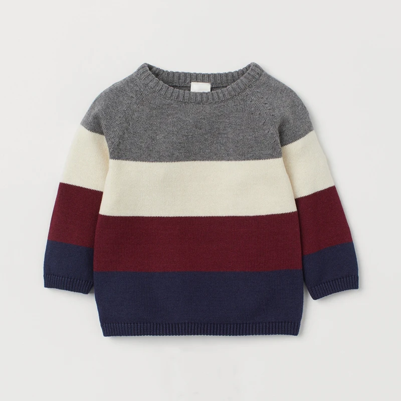 
Оптовая продажа, Новое поступление, детский вязаный свитер с круглым вырезом и принтом медведя 