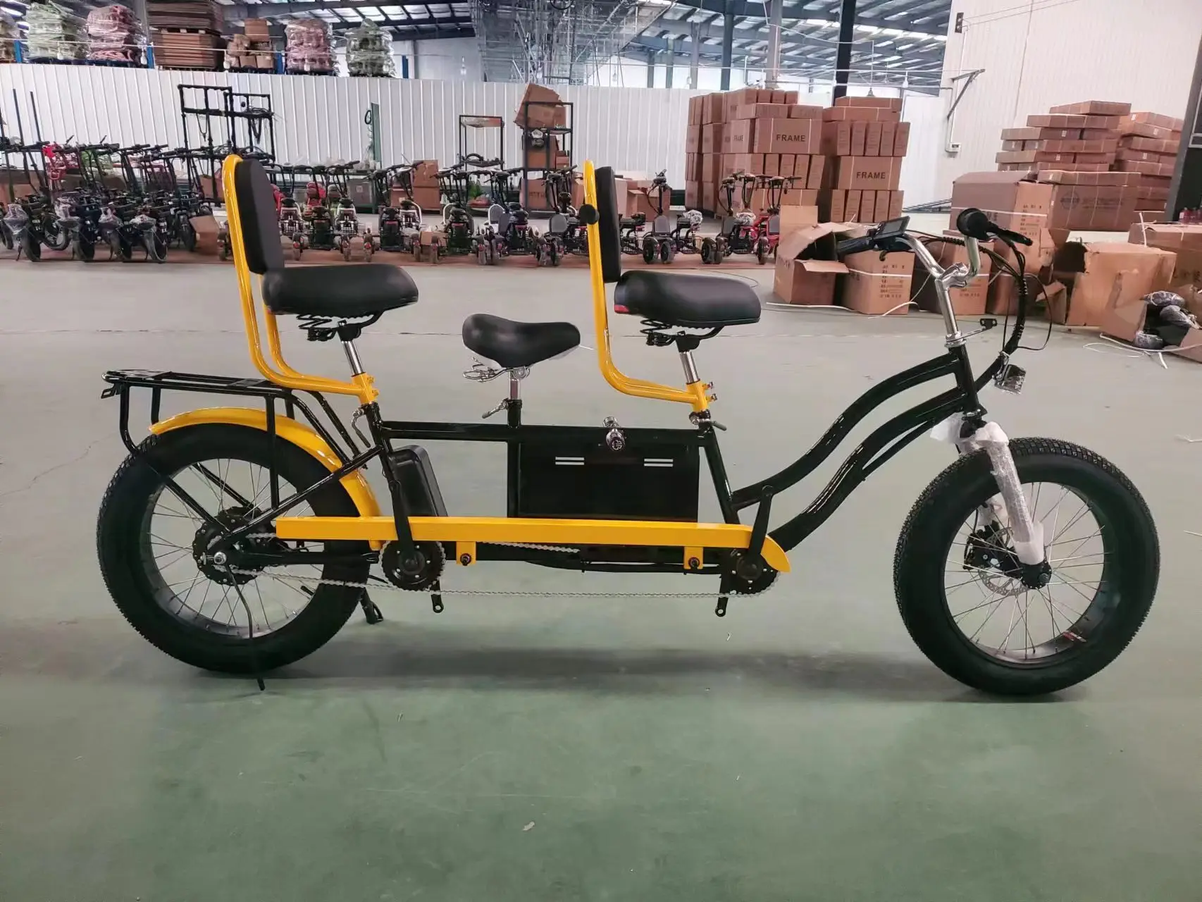 Factory Direct Sightseeing Double Adult Bicycle Tandem Electric Bike
