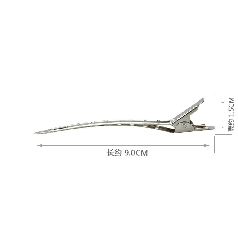 Wholesale Custom 12Pcs/Bag No Trace Salon Hair Clip Metal Duckbill Clip Sectioning Hair Clips with Hole
