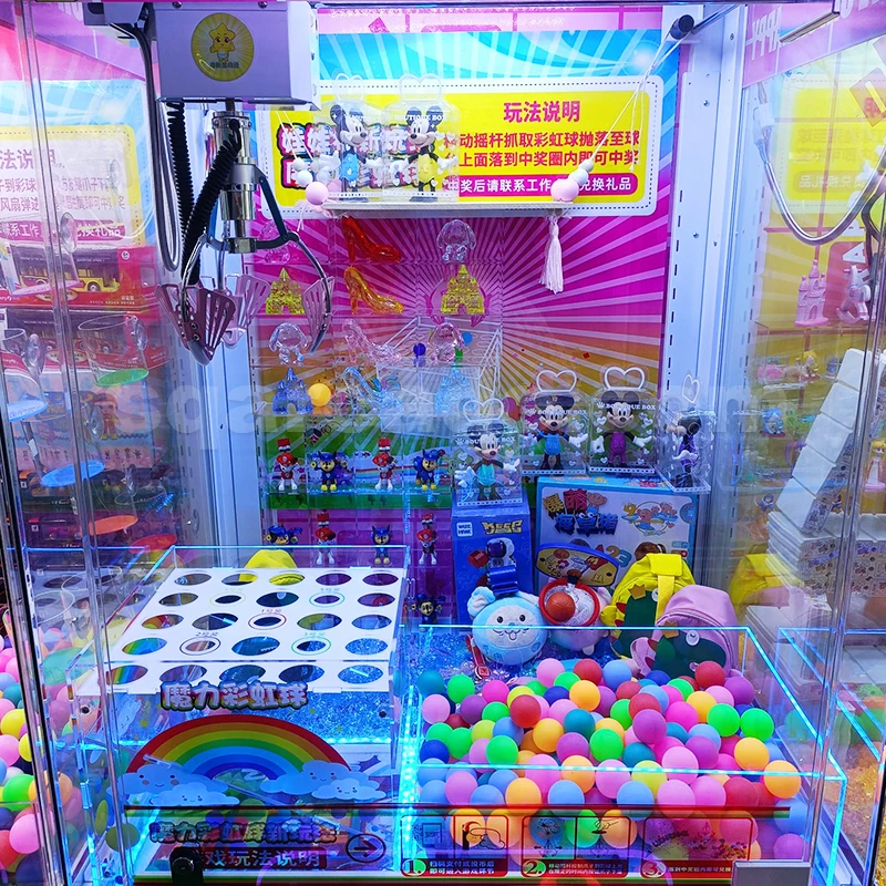 Hot Selling With Coin Operated Color Clip Table Tennis Car Prizes Toy Claw Connection Machine Gift Claw Crane Vending Machine