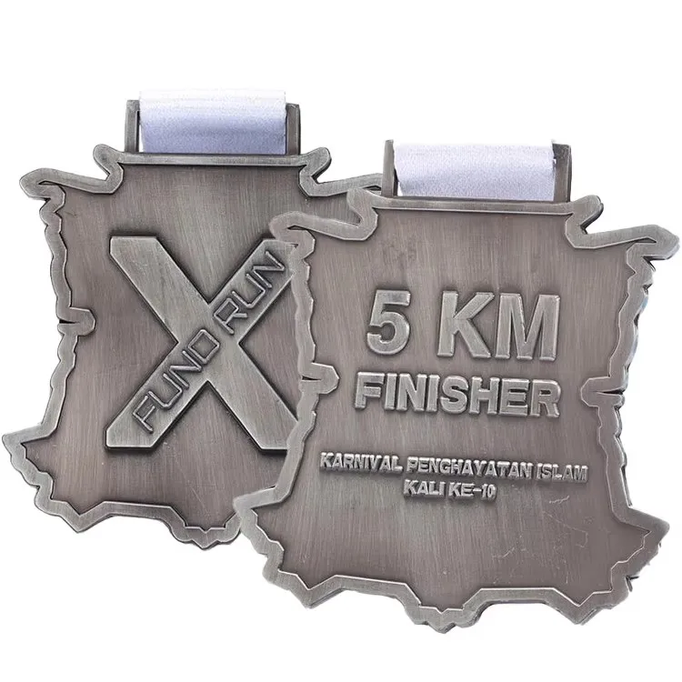 Design Your Own Custom Metal Medal Zinc Alloy 3D 5K Marathon Football Race Finisher Award Sports Medals supplier