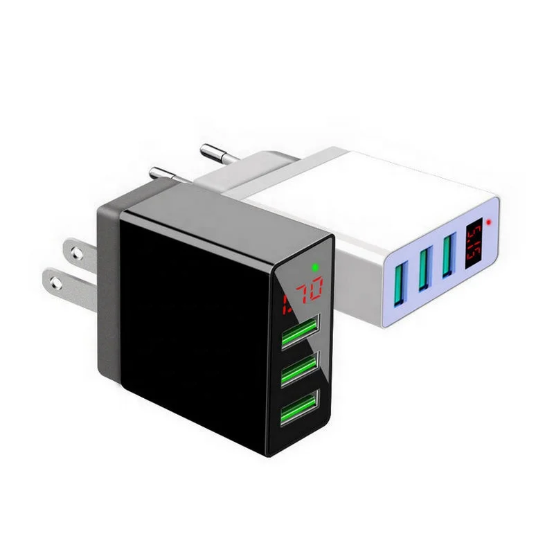 LED Digital Display 5V Mobile Charger Port USB Smartphone Charger  Original Quality USB Wall Charger With CE FCC ROHS