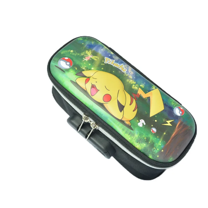 Pikachu 3D Stereo Password Lock Fabric Satchel Large Capacity Multi-Layer Student Stationery Box Multiple Styles Pencil Case Bag