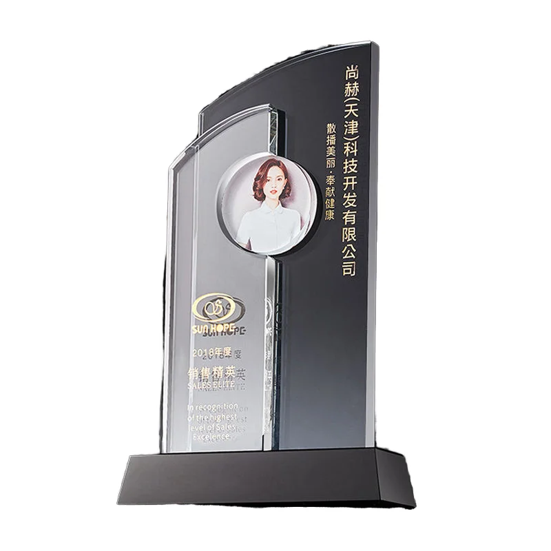 Wholesale Customised Design Anniversary Souvenirs Premium Medals & Plaques Hing-end K9 Crystal Trophy for Business Gift