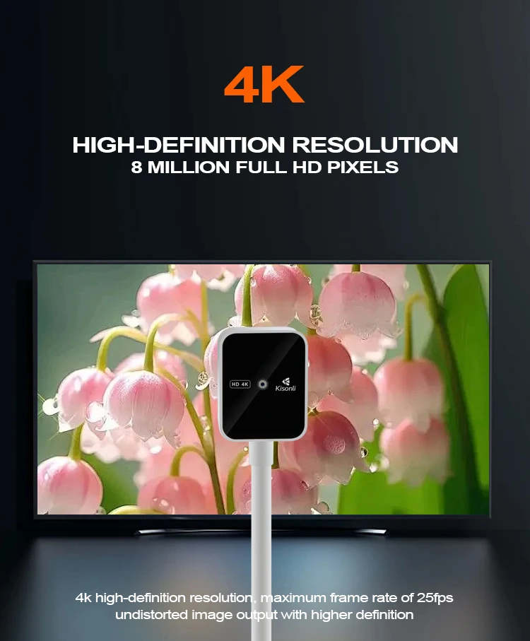 Kisonli D1 4K 2024 hd usb 4k webcam pour pc