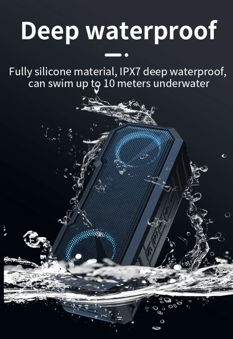 2021 Breathing Led Speakers Wholesale Waterproof 3000mAh Power Bank Subwoofer Support TF Aux U Disk Speakers - ANKUX.COM