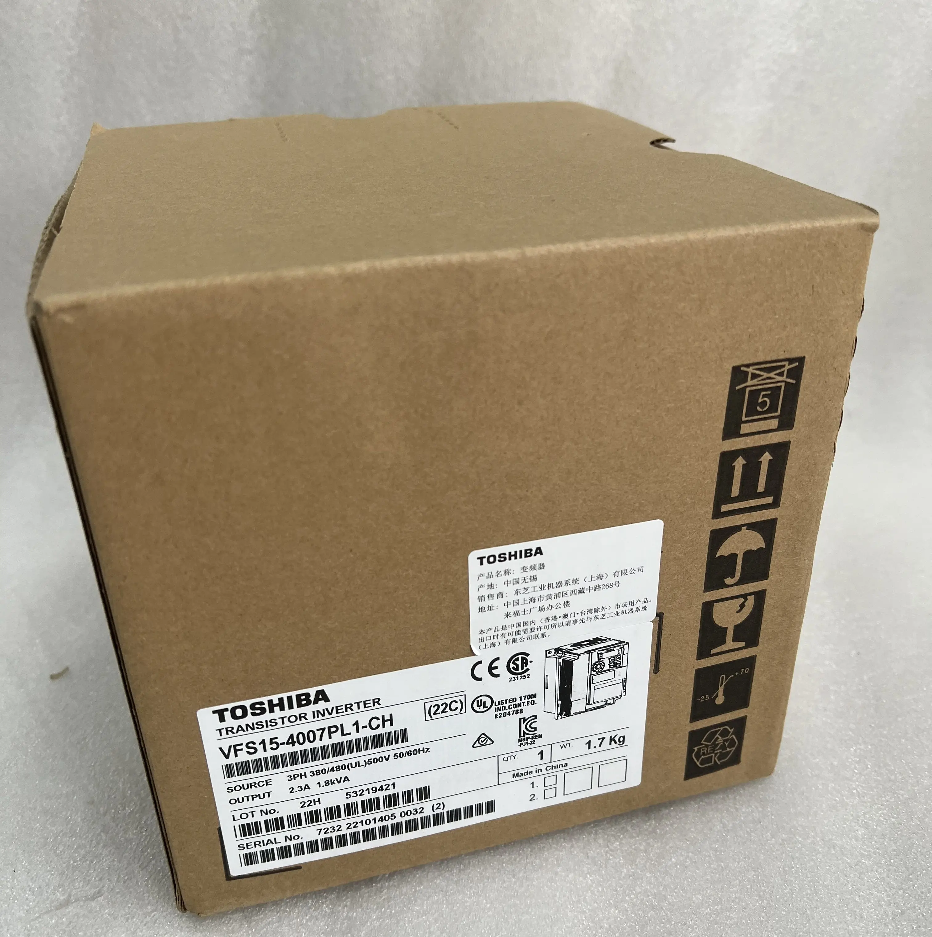 Toshiba Transistor Inverter VFS15-4007PL1-CH