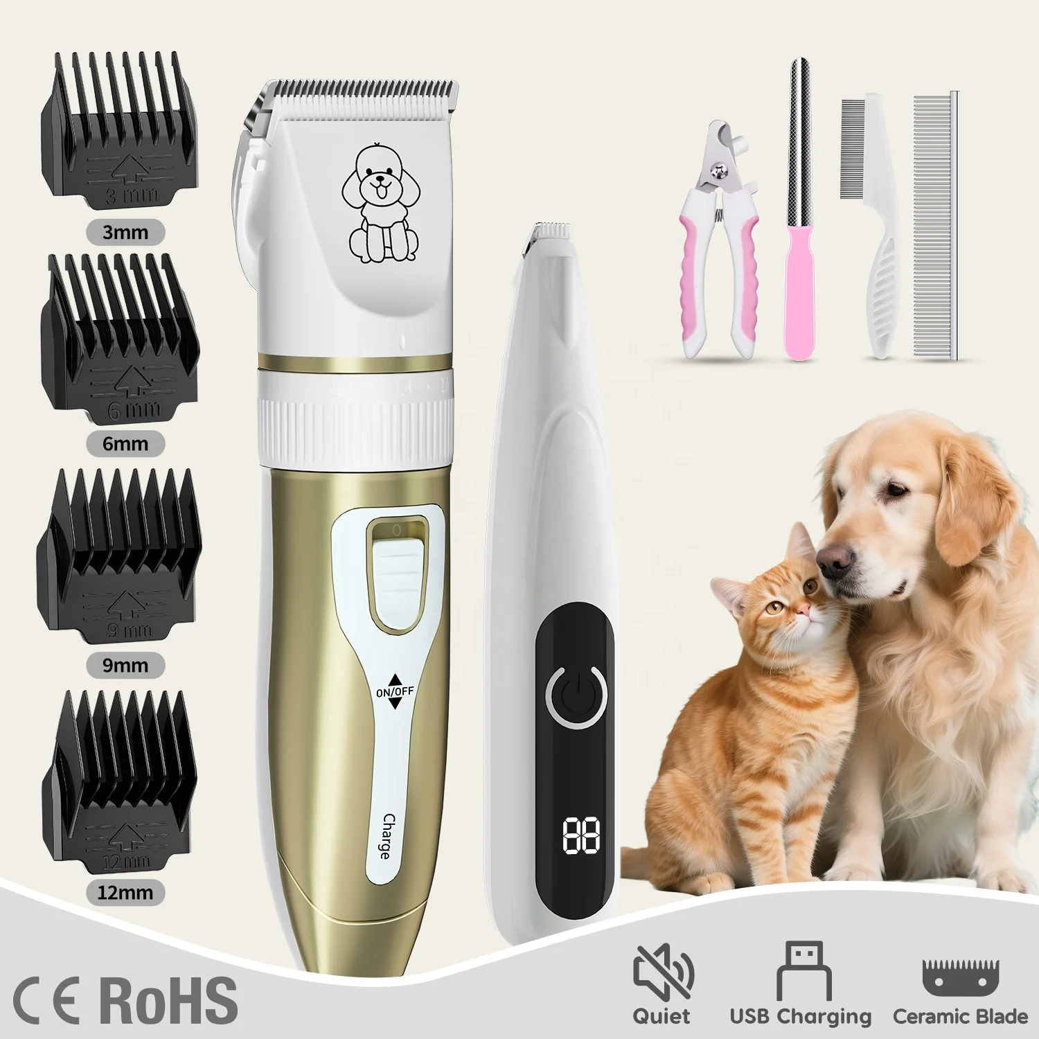 Professional Grooming Kit K5 Rechargeable Cat Dog Hair Trimmer Professional Grooming Kit K5 Rechargeable Cat Dog Hair Trimmer