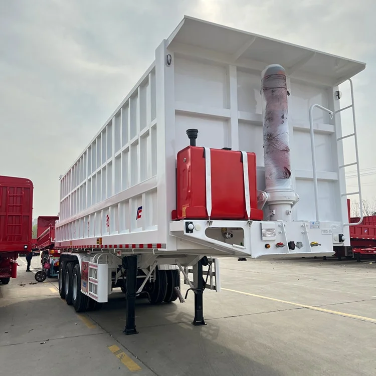 3 оси самосвал прицеп 60 тонн 80 тонн 35 CBM 40 CBM самосвал прицеп с гидравлический подъемник