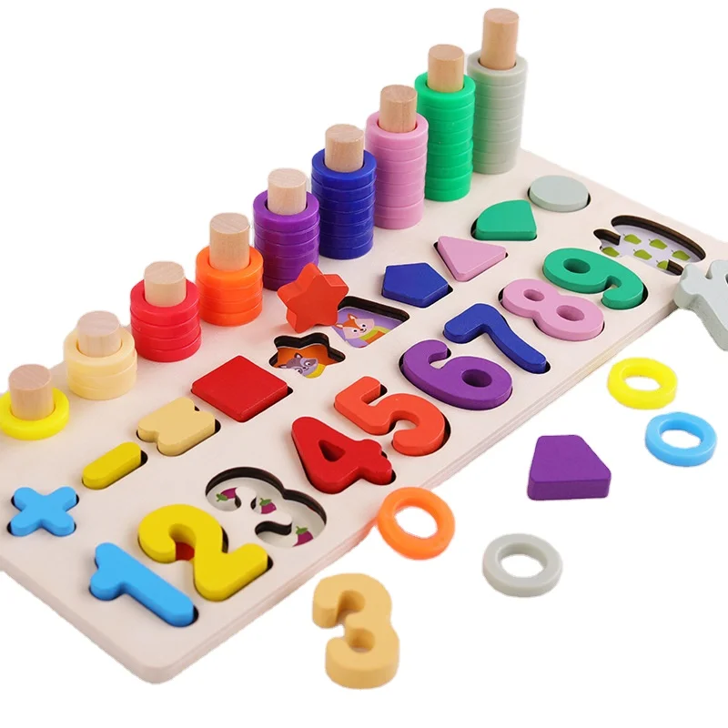 Wooden Math Learning Board Preschool Educational Toys for Kids Children 