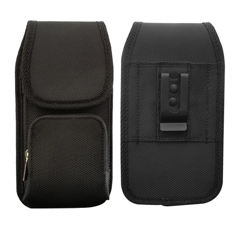 Nylon Holster Belt Clip Case with Zipper Pocket for Iphone 16 Pro