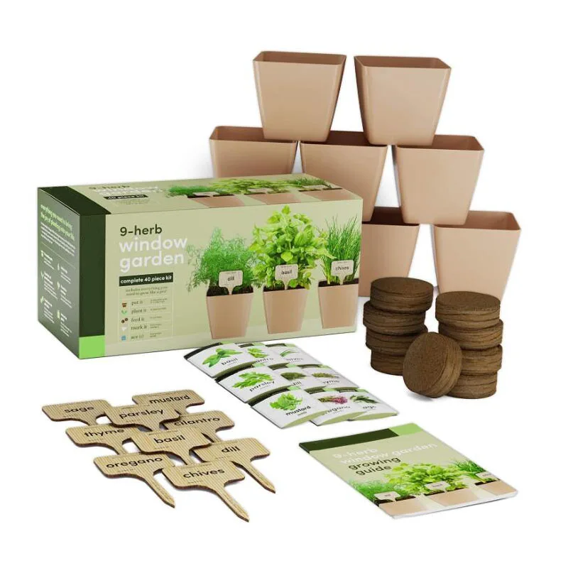 Unique Gardening Gifts For Women Indoor Organic Herb Growing Kit Easily Grow 9 Herbs Plants Seeds Starter Kit - Buy Seed Starter Kitherb Grow Kitherb Growing Kit Product On Alibabacom