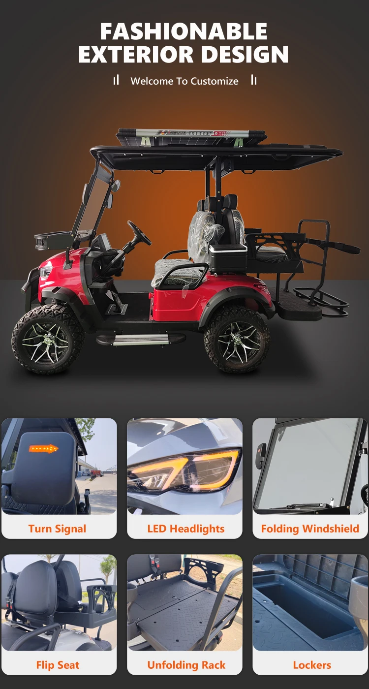 High-Performance Street Legal for Road Use Electric Golf Cart with Lithium Battery manufacture