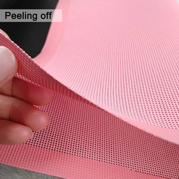 Heat Resistant Pink Silicone Perforated Baking Mat For Eclair Biscuits
