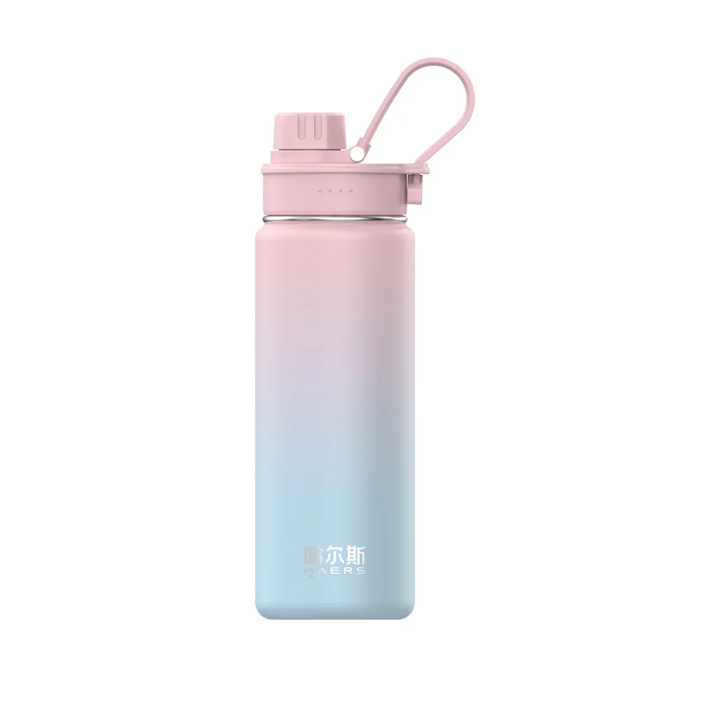 HAERS Custom Logo Vacuum Flask Set Thermal Drink Travel Water Bottle Insulated Stainless Steel Thermos BPA Free Drink Bottle