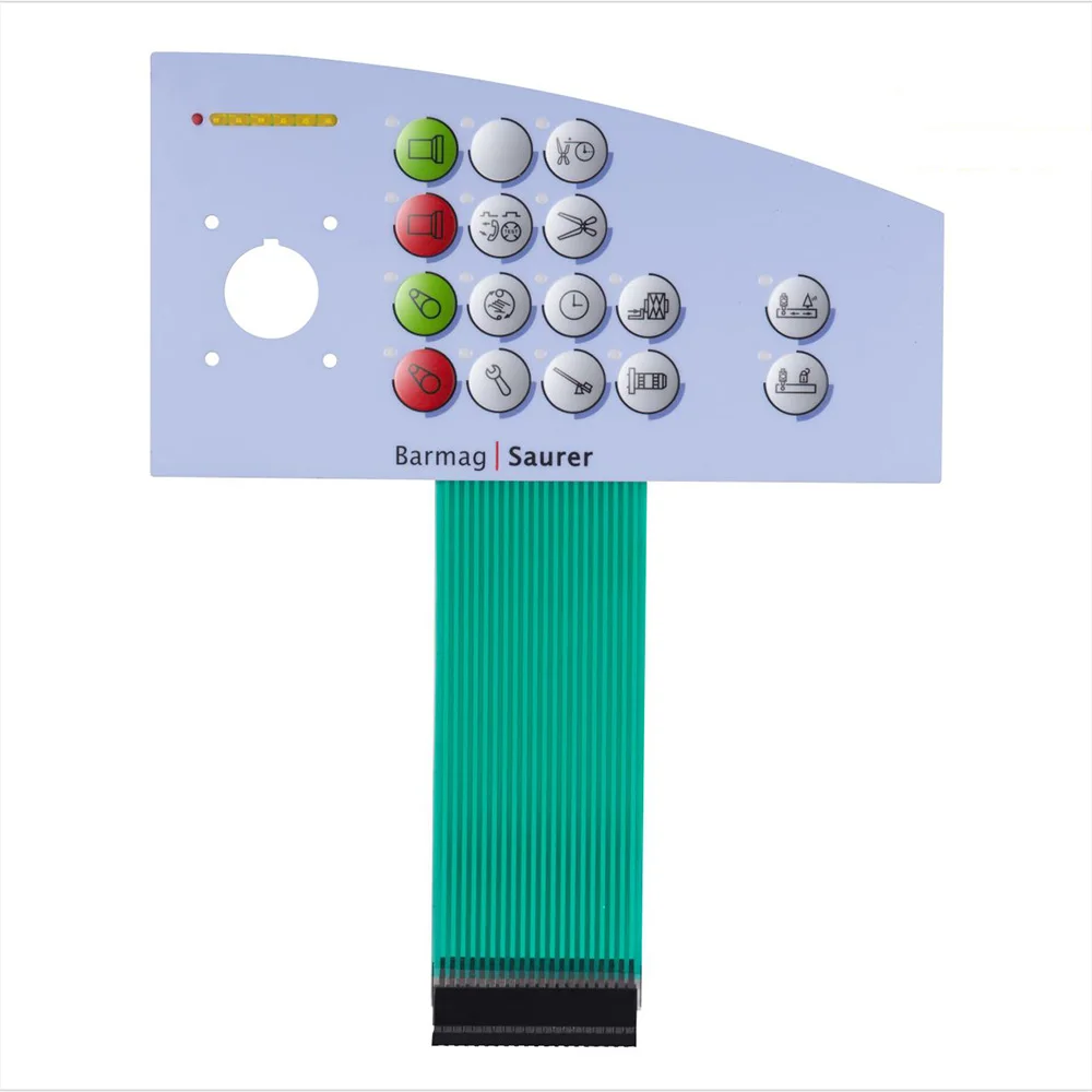 Custom waterproof FPC membrane keypad with LED light from Shenzhen factory