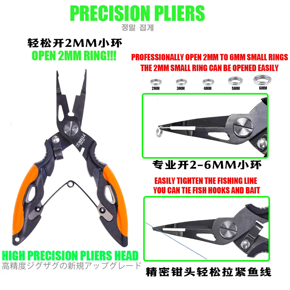 Multifunctional Fishing Pliers 420 Stainless Steel Fishing Plier Line