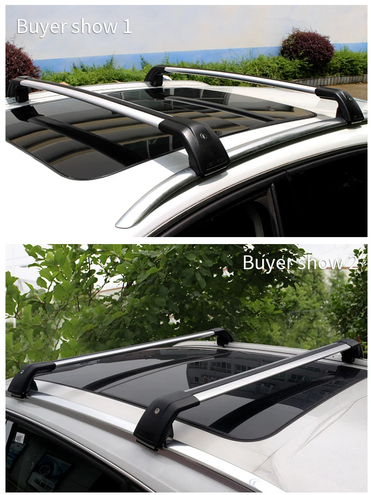 Car Cross Bar Fit Two Horizontal Bars 4x4 Custom Aluminum Alloy Roof Rack  for Suv Luggage Rack With Accesorios supplier