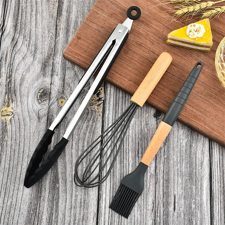 Черный силиконовый Многофункциональный кухонный набор кухонной утвари для кухни антипригарная умная утварь кухонная кухонные инструменты