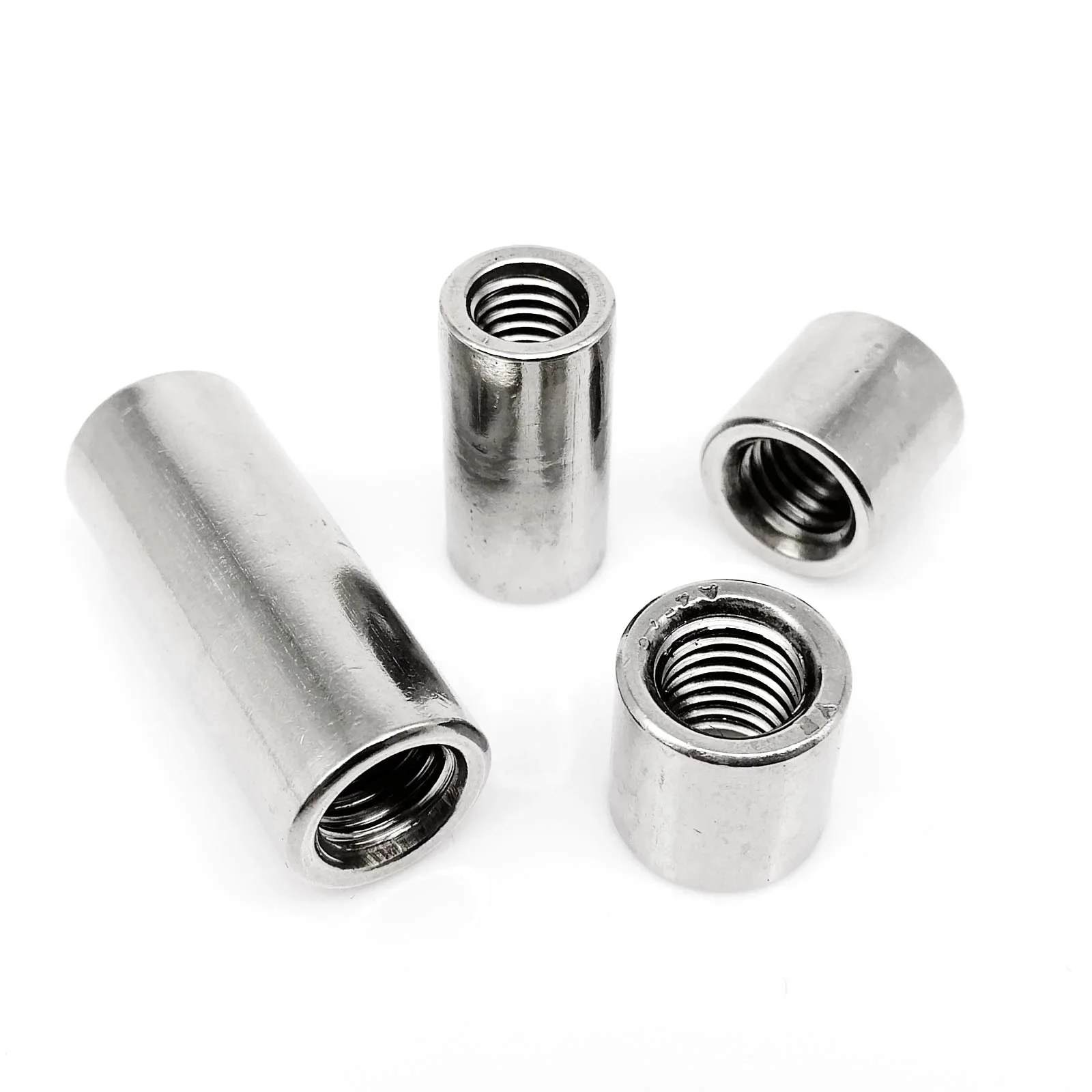 Details about   Threaded Rod Connector M3 M4 M5 M6 M8 M10 M12 M14 Round Nuts A2 Stainless Steel 