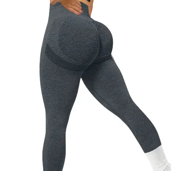 Women Seamless Sportswear Clothing High Waist Tight Yoga Pants Honey Peach Hip Sports Gym Yoga Fitness Leggings