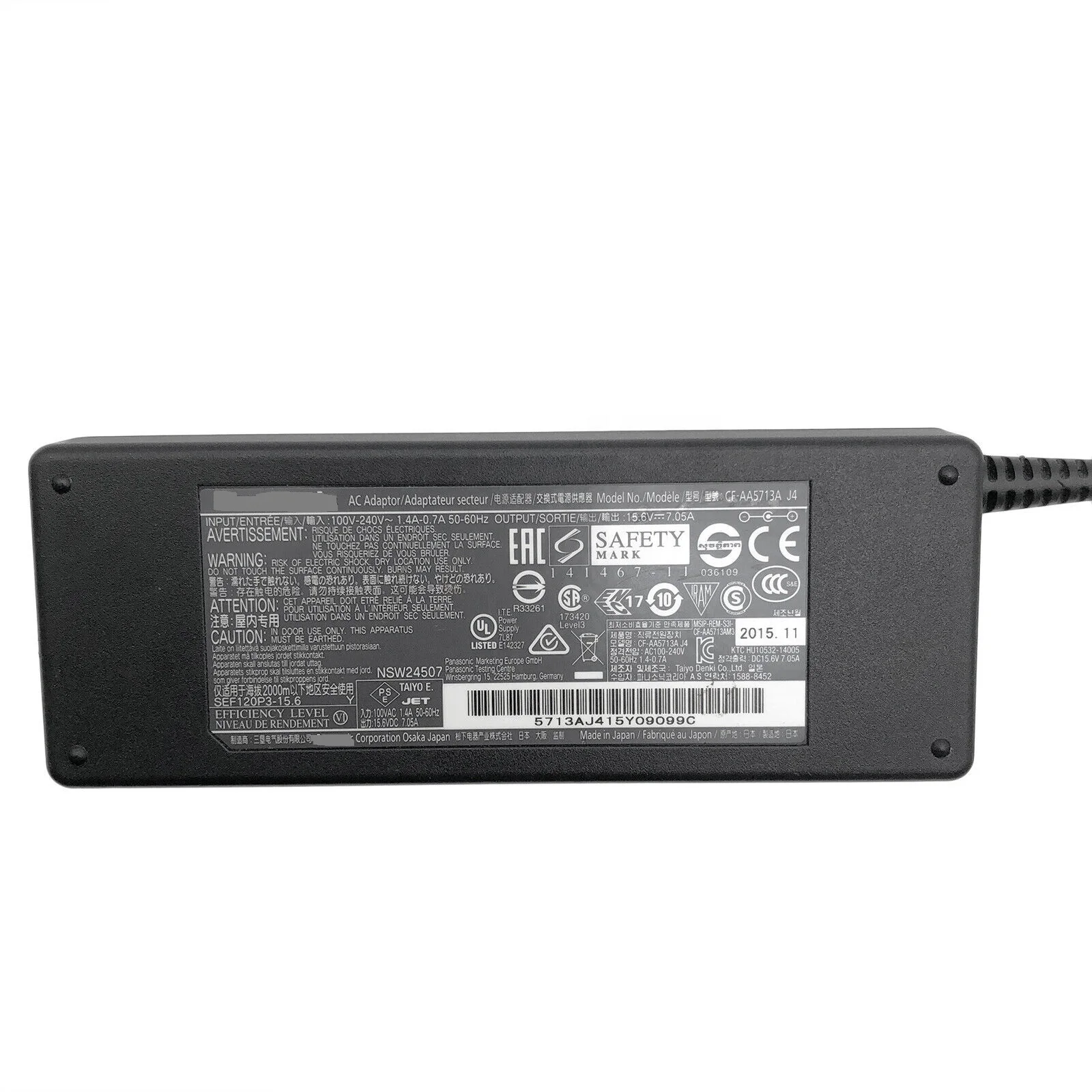 Panasonic Toughbook CF-19 ACアダプター付き 純正 パナソニック ACアダプター Toughbook CF-19 CF-31 CF CF-52 CF