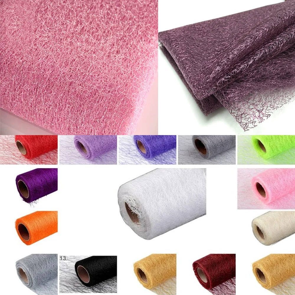 100% Polyester Web Mesh Tulle Fabric Ribbon High Quality Spiders Web Net Lace for Wedding Party Decoration
