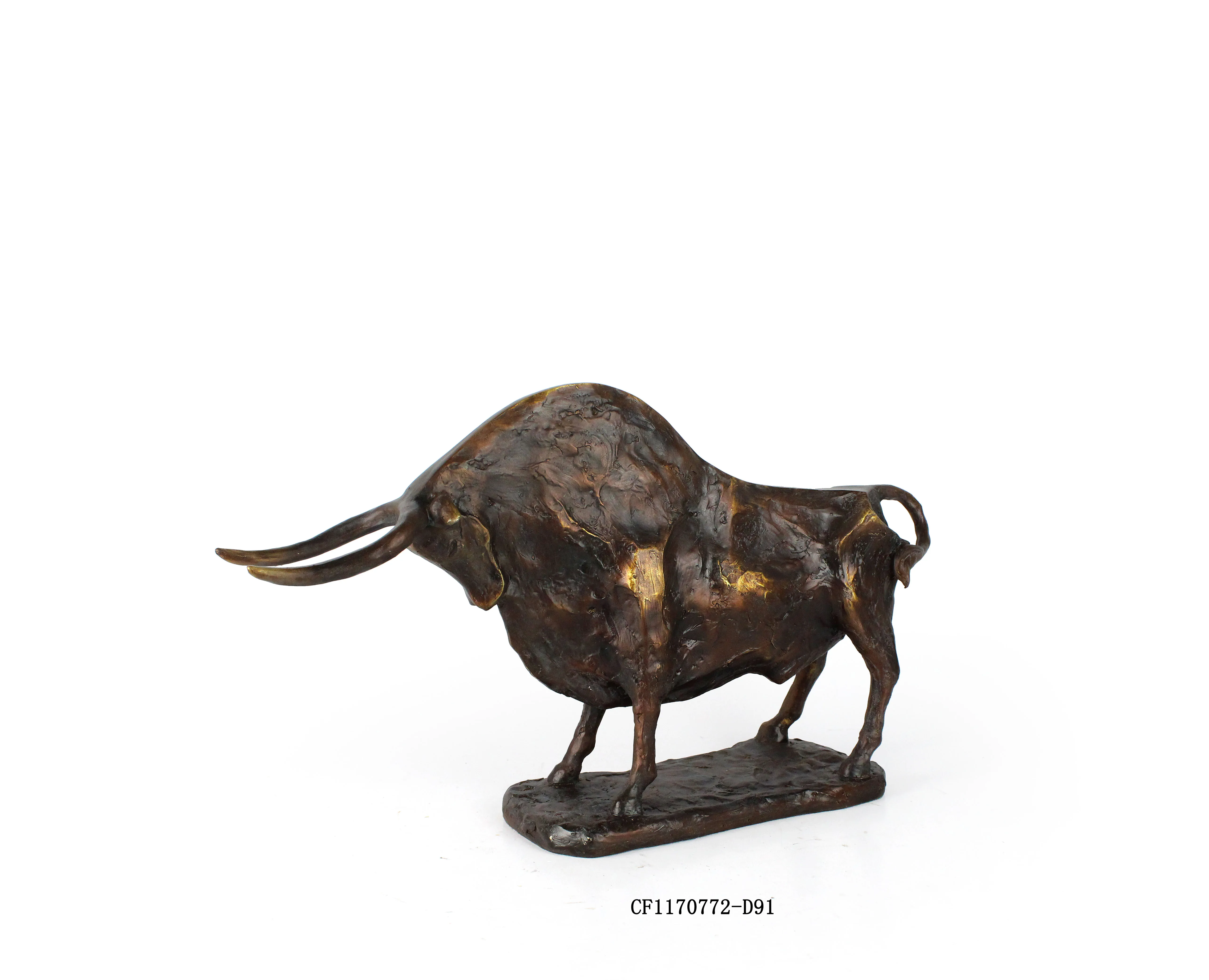 Wholesale Resin Artificial Sculpture Animal Powerful Bull Statue Bull Bronze Handmade 3D for Decorating Your Home details