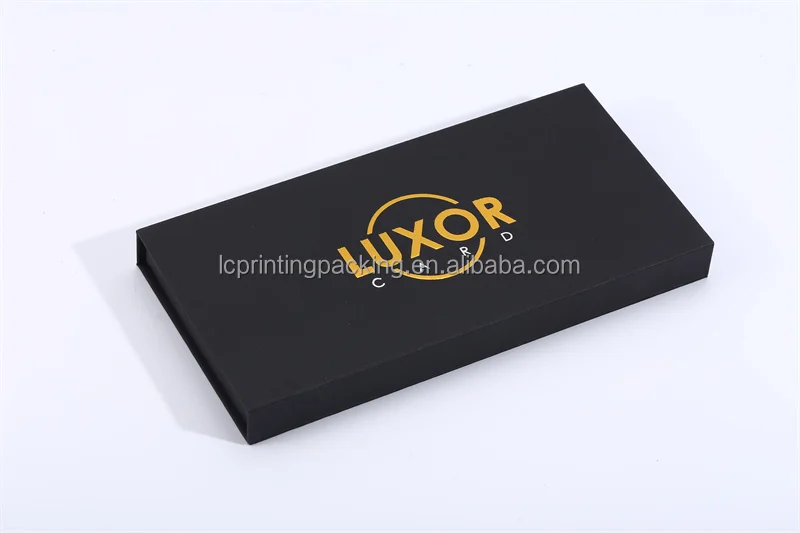Custom 2-Slot Cardboard Gift Box with Magnet Closure for VIP NFC Credit Cards Features Matt Lamination and Embossing