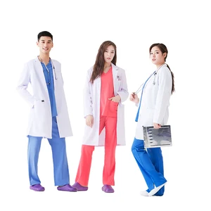 Unisex Men & Women Professional Poly Cotton Long Sleeve Lab Coat for Kitchen Work & Food Factory Use