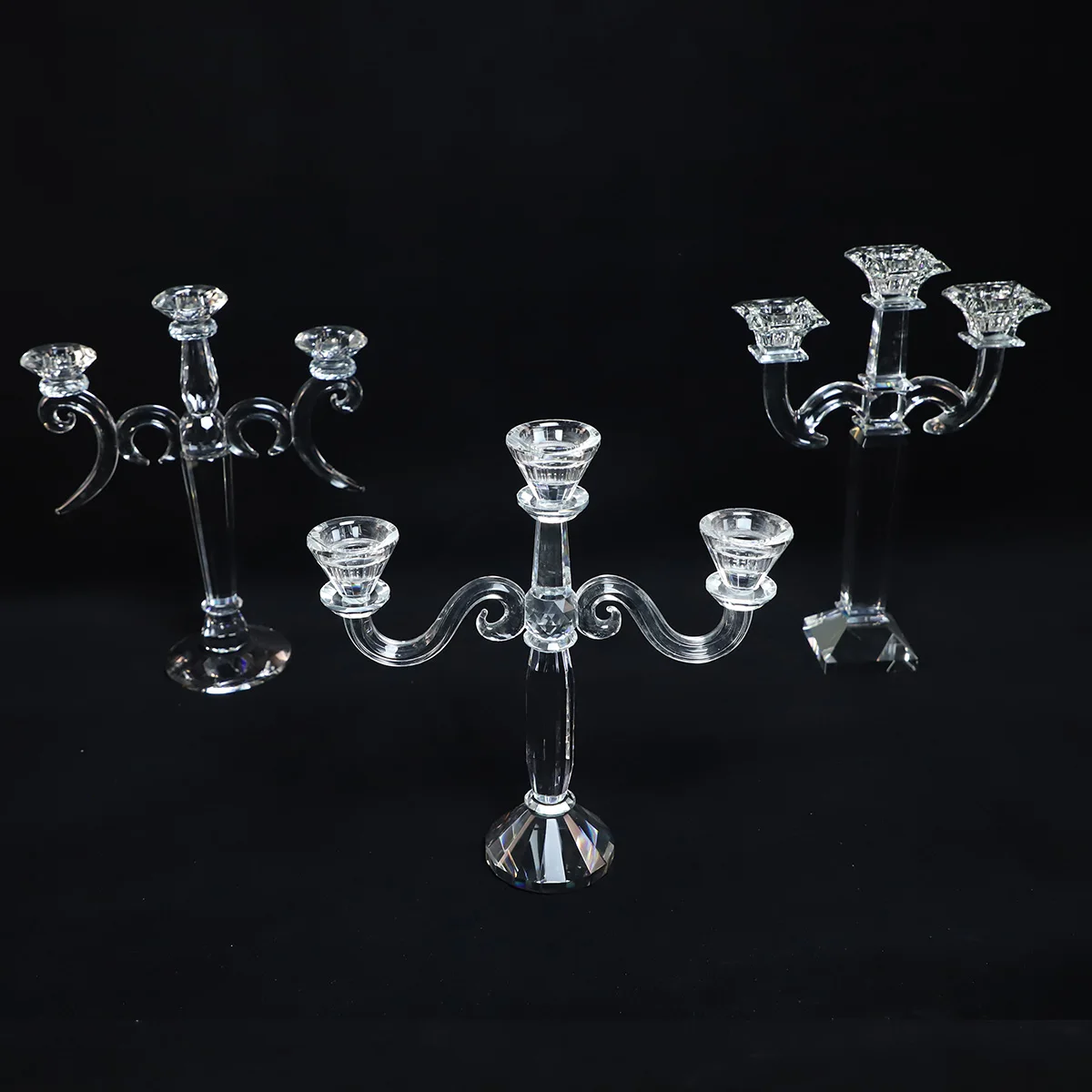 Romantic Special Flower Shaped Crystal Candlestick Holder Valentine's Day Gift Wedding Decoration Battery Operated Custom supplier